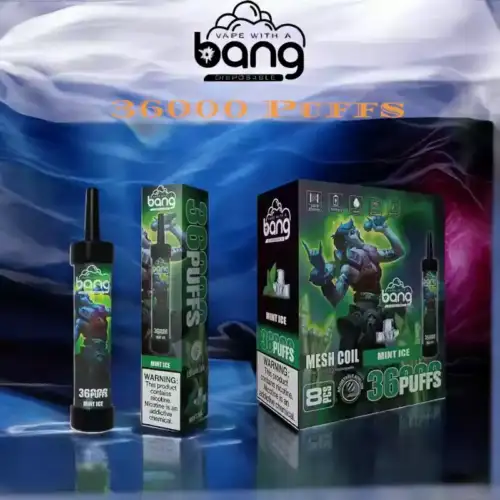 BANG 36000 bouffées DTL Shisha Vape jetable Expérience de vapotage longue durée et savoureuse