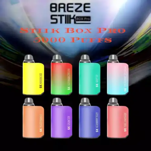 Breze Stiik Box Pro 5000 Puffs Disposable Vape - Adjustable Airflow, Mesh Coil,