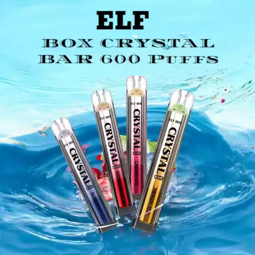 ELF BOX CRYSTAL BAR 600 Puffs Disposable Vape 500mAh Battery, 2mL E-liquid