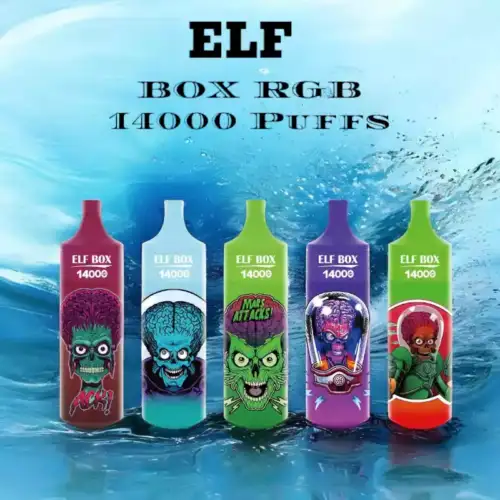 ELF BOX RGB 14000 Puffs Disposable Vape  Mesh Coil, Type-C Rechargeable, RGB Lights, 25mL E-liquid