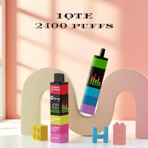 IQTE 2400 Puffs Vape jetable 8mL E-liquide, 600mAh Rechargeable