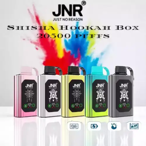 JNR Shisha Hookah Box 20500 Puffs Vape jetableSaveur immersive, caractéristiques intelligentes