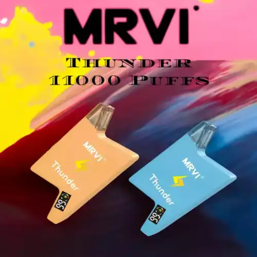 MRVI Thunder 11000 Puffs - Vape jetable longue durée avec chargeur Type-C